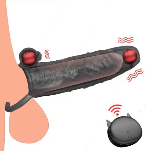 Vibrating Enlargement Men's Reusable Condom  - S92