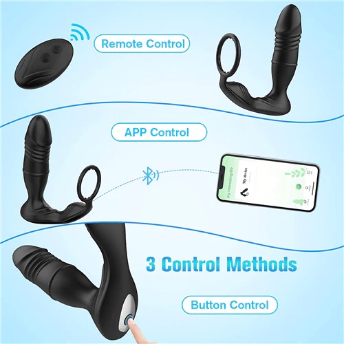 App & Remote Control 9 Thrusting & 9 Vibrating Anal Sex Toy