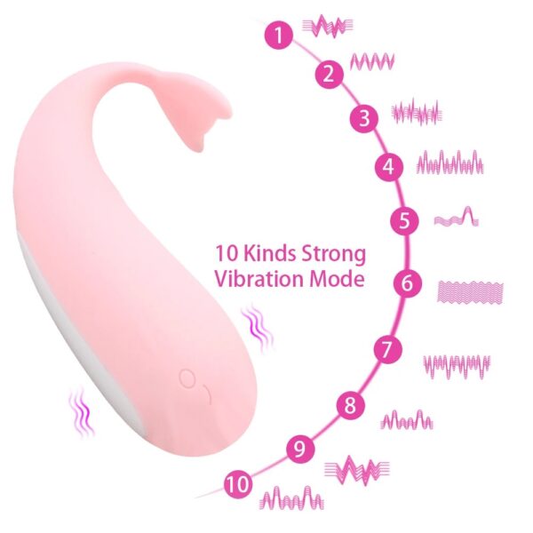 Phone App Controlled Whale Vibrating Egg Sex Toy