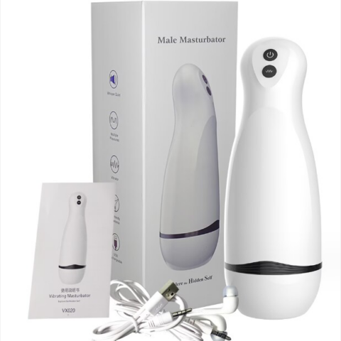 Rechargeable Silicone Vagina Mastrubator Sex Toy with Women Voice