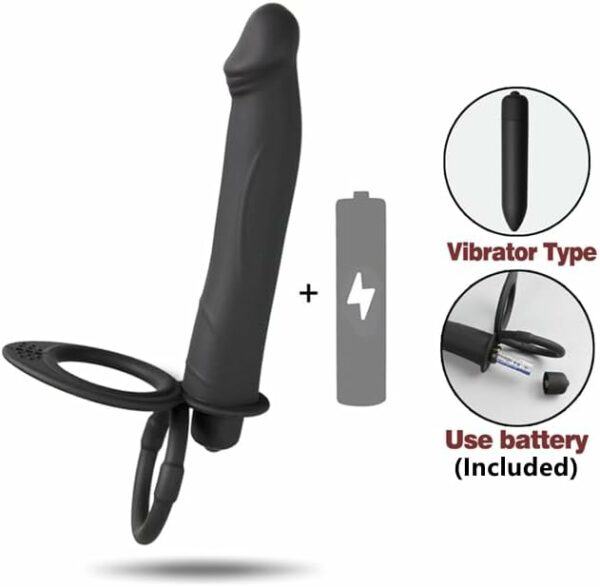 Double Penetration Penis Strap On Dildo Vibrator Sex Toy