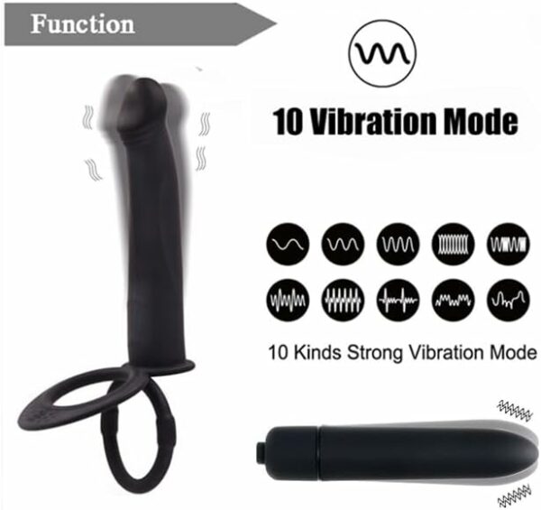 Double Penetration Penis Strap On Dildo Vibrator Sex Toy