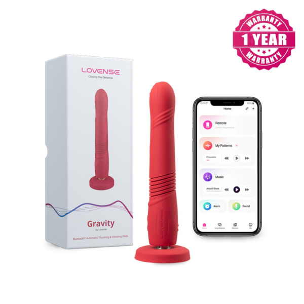 Lovense Gravity Automatic Thrusting & Vibrating Dildo [Authorized Reseller]