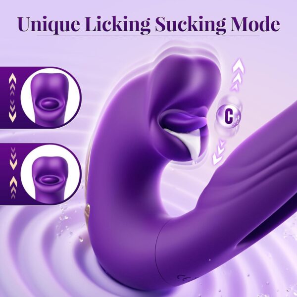 Flapping, Licking & Sucking G-Spot Vibrator Sex Toy