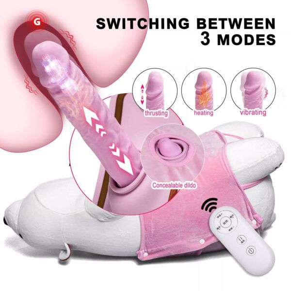 Discreet Polar Bear Pillow Remote Control Sex Machine - 125 - Image 5