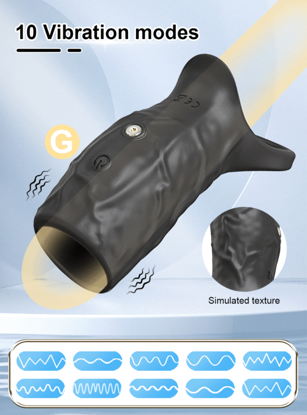 Men’s Penis Sleeve Rechargeable Sex Toy - Image 5