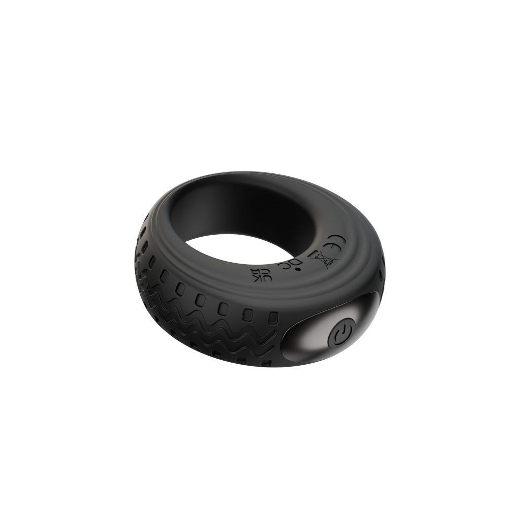 App Controlled Men’s Vibrating Delay Ring Rechargeable Sex Toy - 160